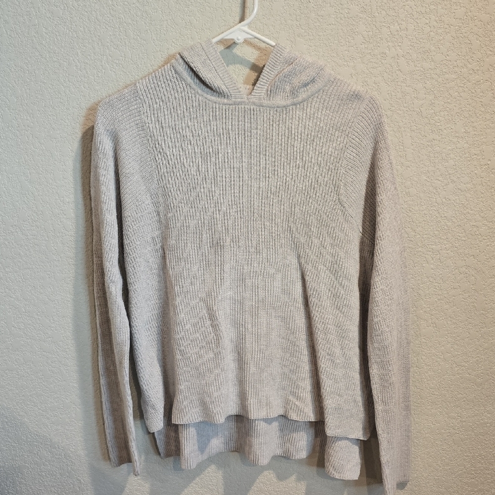 Athleta Gray Cowl Neck Sweater Lightweight Knit